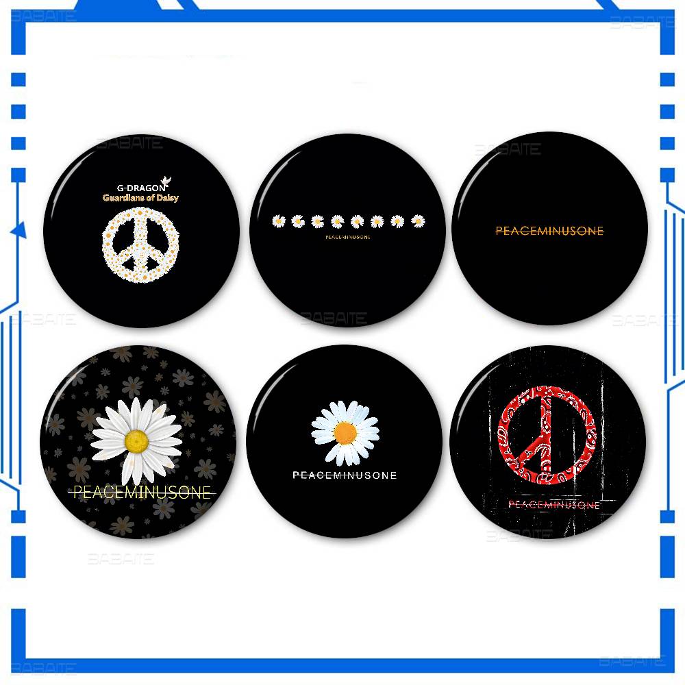 Peat Pellet Tray - P-P-Peaceminusones LOGO 58mm Broche hecho a